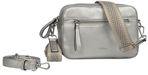 Gabor Silena Damen Bags Umhängetasche Handtasche Camera Bag Mittelgroß Silber
