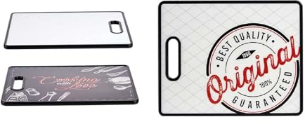 Tabla de Cortar y Servir para Cocina - Tabla de Picar Grande | Plastico - Resistente - Ligero - Higienico | Varios diseños diferentes - 38 x 30 cm (Blanco)
