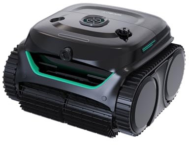 WYBOT C2 Vision AI caméra Robot Piscine sans Fil avec Batterie, Robot de Piscine Sol et Mur, Filtration à Deux Couches, Aspiration puissante, pour piscines enterrées jusqu'à 180㎡ (Noir-Vert)