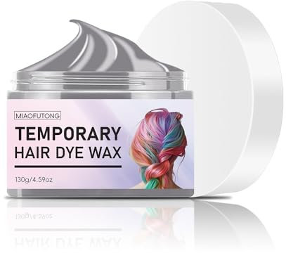 EONFAVE Coloration temporaire pour cheveux gris, coloration, cire colorée, facile à nettoyer et sûre, coloration instantanée, pour homme et femme, pour Halloween (gris)