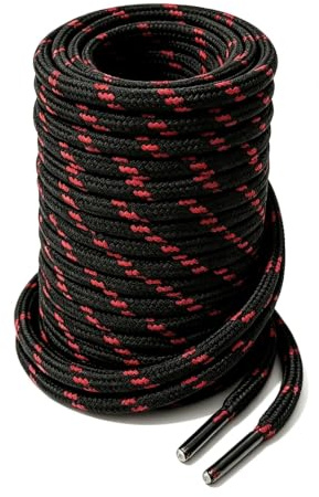 Gendewiner Round Boots Shoelace, 4.5mm Diameter Outdoor Work & Hiking Boots Replacements Shoe Laces for Athletic Trainer Shoe