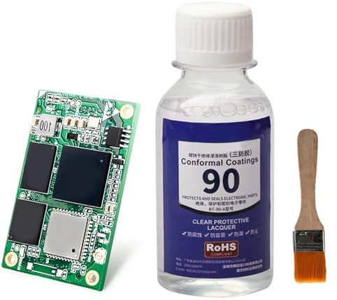 Vernis PCB 100 ml | Revêtement protecteur transparent pour circuits imprimés | Peinture électronique étanche à séchage rapide avec pinceau pour composants d'isolation LED