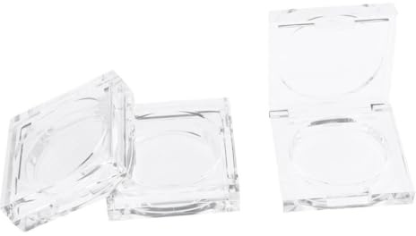 Zambuph Estuche vacío para sombras de ojos y colorete, contenedor único transparente para polvos sueltos, práctico y de tamaño viaje, estuche vacío para rubor y base maquillaje.