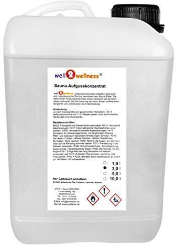 well2wellness Sauna Infusion 3 L Plus de 200 parfums pour Sauna