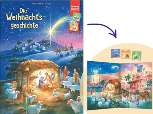 Die Weihnachtsgeschichte: Ein Adventskalender mit 24 Büchlein