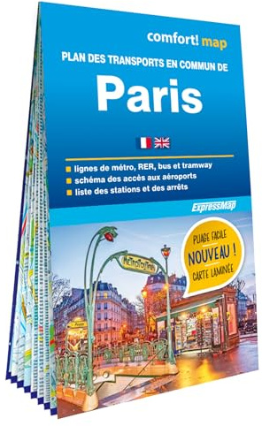 Plan des transports en commun de Paris (carte format poche laminée - plan de ville)