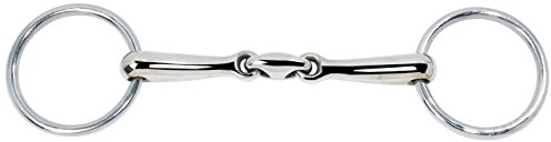 BUSSE Unterlegtrense KAUGAN, Edelstahlringe, doppelt-gebrochen, 10,5 cm, Kaugan