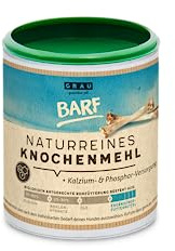 GRAU - El Original - Harina de Huesos de Vacuno 100% Pura y Natural, Calcio Natural, Paquete Individual (1 x 175 g), alimento complementario para Perros y Gatos