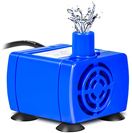 Pet Fountain Pump, Replacement Submersible Water Pump for Cat Fountain, 12V Powerful Super Silent Pet Fountain Water Pump with 1.8m Power Cable, Low Power Consumption for Most Flower Fountain