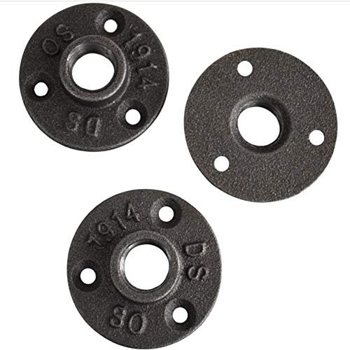 TuToy Lot de 10 raccords de tuyauterie en fer à bride Noir 1/2