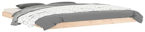 vidaXL Massivholzbett Doppelbett Bettgestell Bett Holzbett Bettrahmen Lattenrost Schlafzimmerbett Schlafzimmermöbel 180x200cm Kiefer