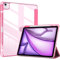 ProCase Funda para iPad Air 13 M3 2025 / M2 2024 y iPad Pro 12.9 2022 2021 2020 2018, Carcasa Protectora Smart Cover Transparente con Ranura de Lápiz para iPad Air 13 y 12.9 Inch (Rosa Melón)