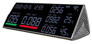 Moniteur de qualité de l'air CO2 PM2.5 Graffiti WIFI Lien HCHO TVOC Détecteur de dioxyde de carbone d'humidité
