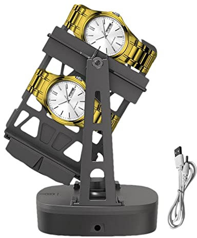 Fruusv Caricatore per orologi, dispositivo meccanico auto-oscillante, espositore portatile per orologi a carica automatica, per arredamento, lavoro e uso personale, ABS, 70 x 12 x 7,5 cm, Versione