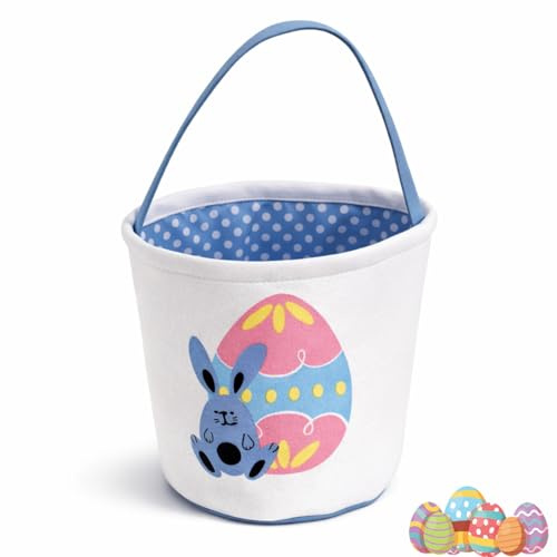 VONJUMA Cestino di Pasqua per bambini Adorabile Coniglio Borse Cestini Pasquali con Manico per la Caccia alle Uova e Giochi sacchetti per feste di Pasqua