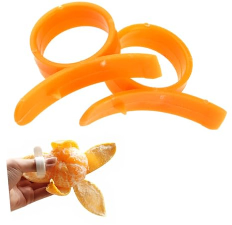 ROMISBABA Sbucciatore per Arance a Forma di Anello in Plastica Alimentare, Facile da Usare e Non Danneggia la Frutta, Confezione da 10 Pezzi per Agrumi