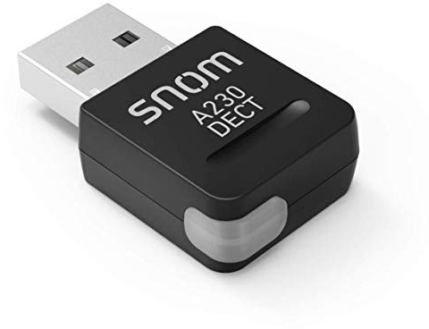 Snom A230 USB DECT-Dongle wird über den vorhandenen USB-Port des Snom Tischtelefons verbunden und dient fortan als DECT Basisstation, Keine Konfiguration nötig, 00004386