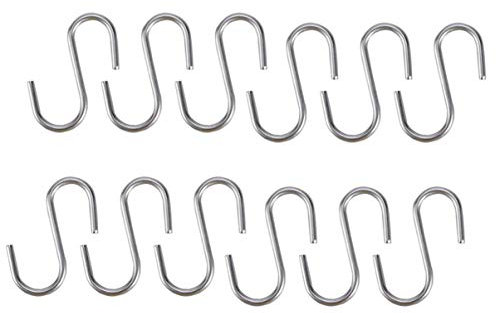 Cabilock 10pcs Heavy Duty Zinc-Plated Small s Shaped Hooks Kitchen Pothook Hangers Over Door Coat Rack