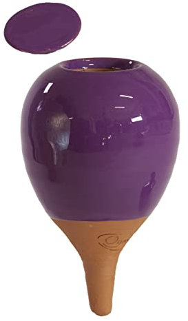 MOUTTA | Ollas/Oyas Céramique à Planter Violet 0,3 litres | Diffuseur/réservoir d'eau pour arrosage des Plantes | Irrigation Automatique par Goutte à Goutte