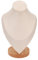 4 Colori/Confezione Collana in Velluto Display Busto Stand Collana 3D Catena di Gioielli Organizer Mannequin Modello Espositore per Camera da Letto di Casa(Beige)
