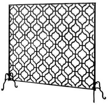 Funkenschutzgitter Vintage-Eisen-Kamin-Trennwand im europäischen Stil mit Mesh-Wohnzimmer-Kamin, Eisen-Kamin-Vorderzaun-Schirm Feuerschirm (Color : A, Size : 101cm)