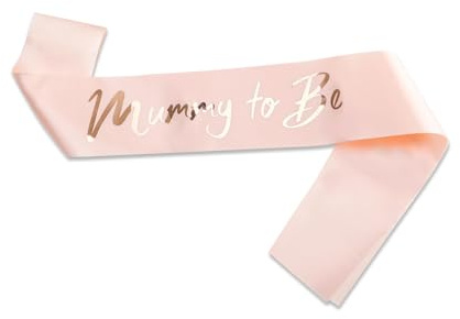 Elegant Pink Gold Sash, Pink Gold 'Mum-to-Be' Sash - Elegant Baby Shower Accessory, Adjustable Fit for Expectant Mothers