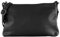 modamoda de T258 Damen Leder Umhängetasche Clutch Kosmetiktasche handmade in Italy, Farbe:Schwarz