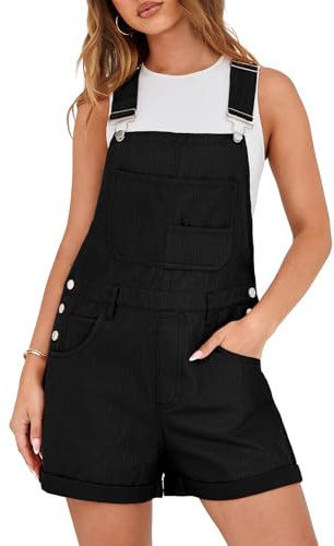 Lepunuo Denim Overalls for Women Summer Casual Adjustable Shortalls