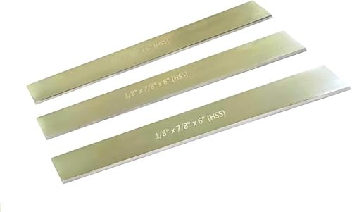 Buyohlic Set of 3 HSS Blades 1/8'' x 7/8'' x 6'' (M2 Grade) for Lathe Parting Cut off Holders