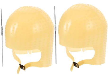 PartyKindom Gorro Para Mechas y Tinte De Silicona Reutilizable 2 Unidades Tamaño Alto Con Ganchos Para Hombre y Mujer Protección Piel Coloración Precisa Salón y Hogar