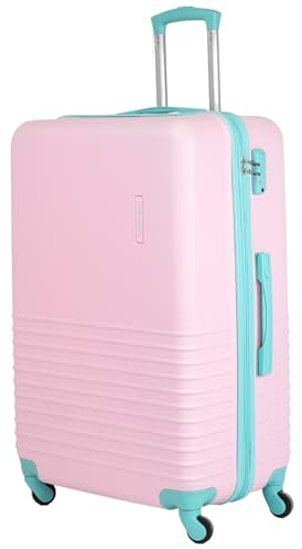 Fergana 28 Large Checked Luggage, ABS Hard Shell Spinner Suitcase with Built in TSA Lock, Lightweight Durable Travel Trolley Case for Long Trips