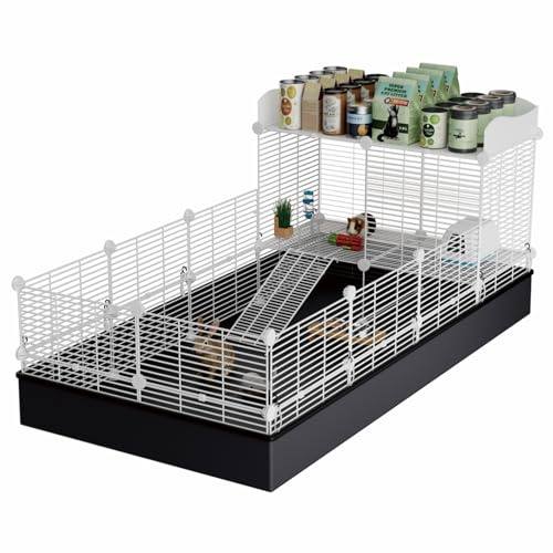 STILLCOVE 2-Tier Guinea Pig Cages Indoor, with Top & Waterproof Mat