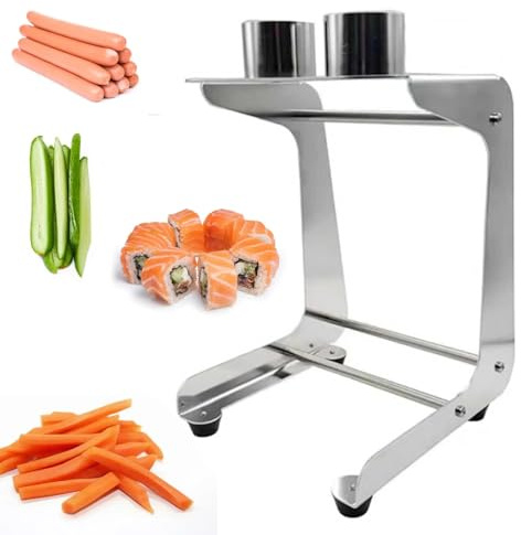Manuell gurkskärare, 10 skivor/min, grönsakspinne maskin med 45 mm diameter, för morotpinnar, matlagning, sushi, måltidsförberedelse