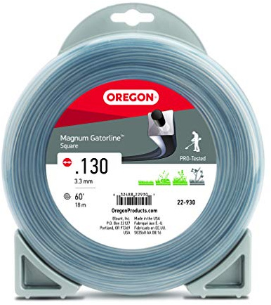 Oregon 22-930 Gatorline Heavy-Duty Professional Magnum 1/2-Pound Coil of .130-Inch-by-60-Foot Square-Shaped String Trimmer Line
