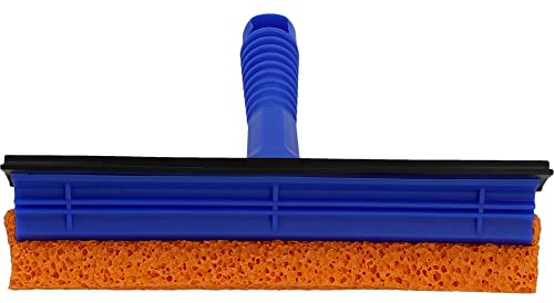 NIGRIN Scheibenreiniger 200 x 205 mm, mit Abziehlippe und Gummischwamm, Länge: 21 cm, farblich sortiert