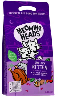 Meowing Heads Complete Dry Kitten Food 1.5kg (Pack of 1) - Smitten Kitten - Vet Approved