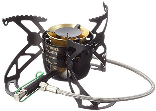 Fornello multicombustibile Optimus Polaris Optifuel, Fornello da esterno da 4200 W per benzina, gasolio, cherosene e gas, Include pompa, parabrezza e borsa per il trasporto per trekking e spedizioni