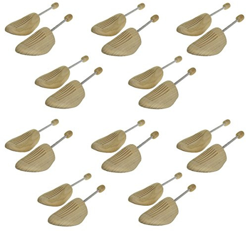 Sneakerprofi 10 Paar Holz Spiralfeder Schuhspanner AUS Echtholz von Gr. 36-48 Herren/Damen, Schuhspanner:44-45