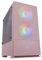 Mars Gaming MCZ,Caja PC Gaming Micro-ATX/Mini-ITX, Compacta con 2 Ventiladores FRGB, Frontal Mesh, Cámara Dual, Soporte Refrigeración Líquida, Rosa