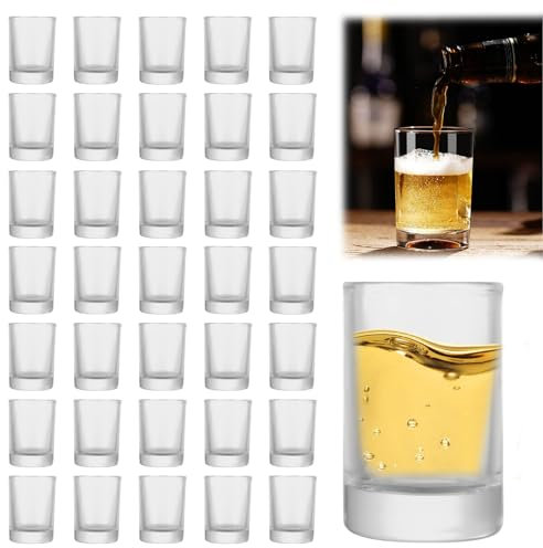 LDHHYH Shot Glasses Set of 36, 25ml Clear Shot Glass with Heavy Base, Rock Shot Glasses Bulk for Tequila Liqueurs Cocktail Espressos Vodka