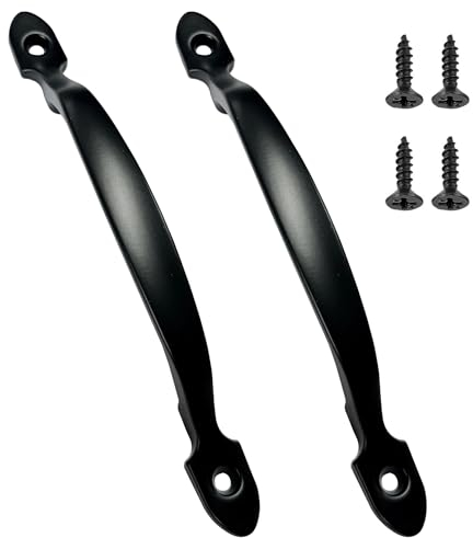 2 Stück Schwarze Türgriffe Mit Passenden Schrauben, Torgriffe, Türbügelgriffe, Retro-Bogengriffe, Geeignet Für Schranktüren, Gartentüren, Schränke