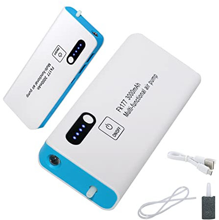 Graootoly Protable Angeln Luftpumpe Belüfter Sauerstoffhaltige Lebendköder Aquarium Werkzeug Multifunktions Mobile Sauerstoffpumpe mit Lampe