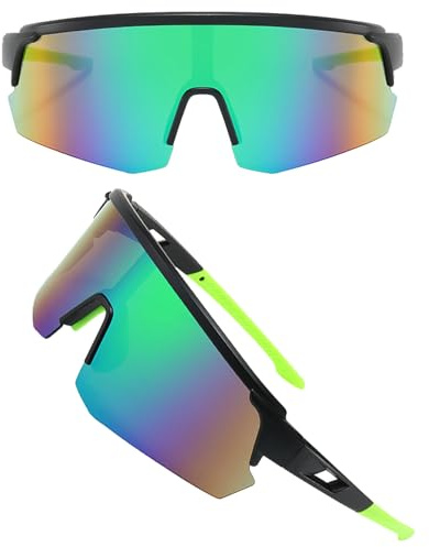 DKDDSSS Cycling Glasses, Sports Polarized Sunglasses, Polarized Cycling Sunglasses for Men Women, Polarised Sun Glasses UV400 Protection Ski Goggles Outdoor Bicycle Motorbike Driving Fishing Green
