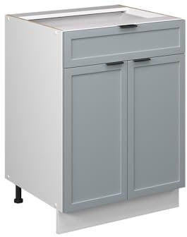 Vicco Küchenschränke Fame-Line, Hellblau-grau, 60 cm mit Schublade, ohne Arbeitsplatte