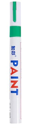 Miosugo Rotulador de retoque para neumáticos de coche, rotulador de pintura a base de aceite, resistente al agua, rotulador resistente a los arañazos para etiquetado de llantas, plástico ABS (verde)