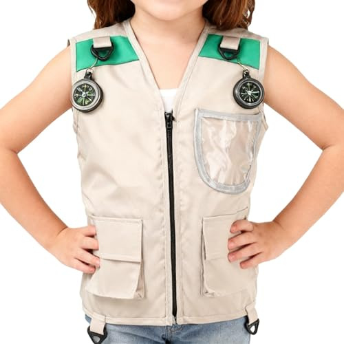 Children's Fishing Vest, Sleeveless Jacket | Camping Jacket, Zoo Park Hiking Exploration Outdoor Role Play