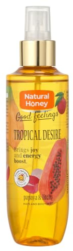 Natural Honey Good Feelings Body Mist Tropical Desire 200ml | Spray corporal papaya litchi, perfume frutal energizante