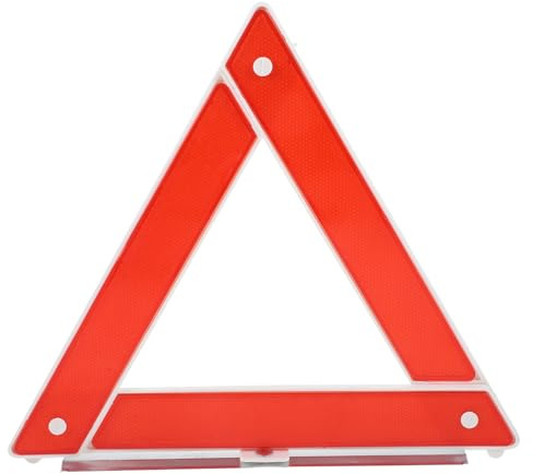NIYANGLE Triangolo di Emergenza Stradale per Veicoli Struttura Triangolare in Plastico e Metallo, Facile da Trasportare, per Soste di Emergenza e Sicurezza su Strada