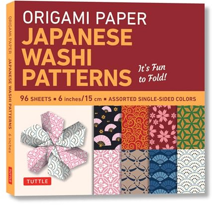Origami Paper - Japanese Washi Patterns - 6 - 96 Sheets: Tuttle Origami Paper: Origami Sheets Printed with 8 Different Patterns: Instructions for 7 Projects Included