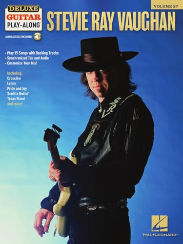 Stevie Ray Vaughan – Deluxe Guitar Play-Along Volume 27 | Guitar Tablature Songbook with Online Audio | 15 Blues and Rock Songs with Customizable Backing Tracks | Hal Leonard Music Book